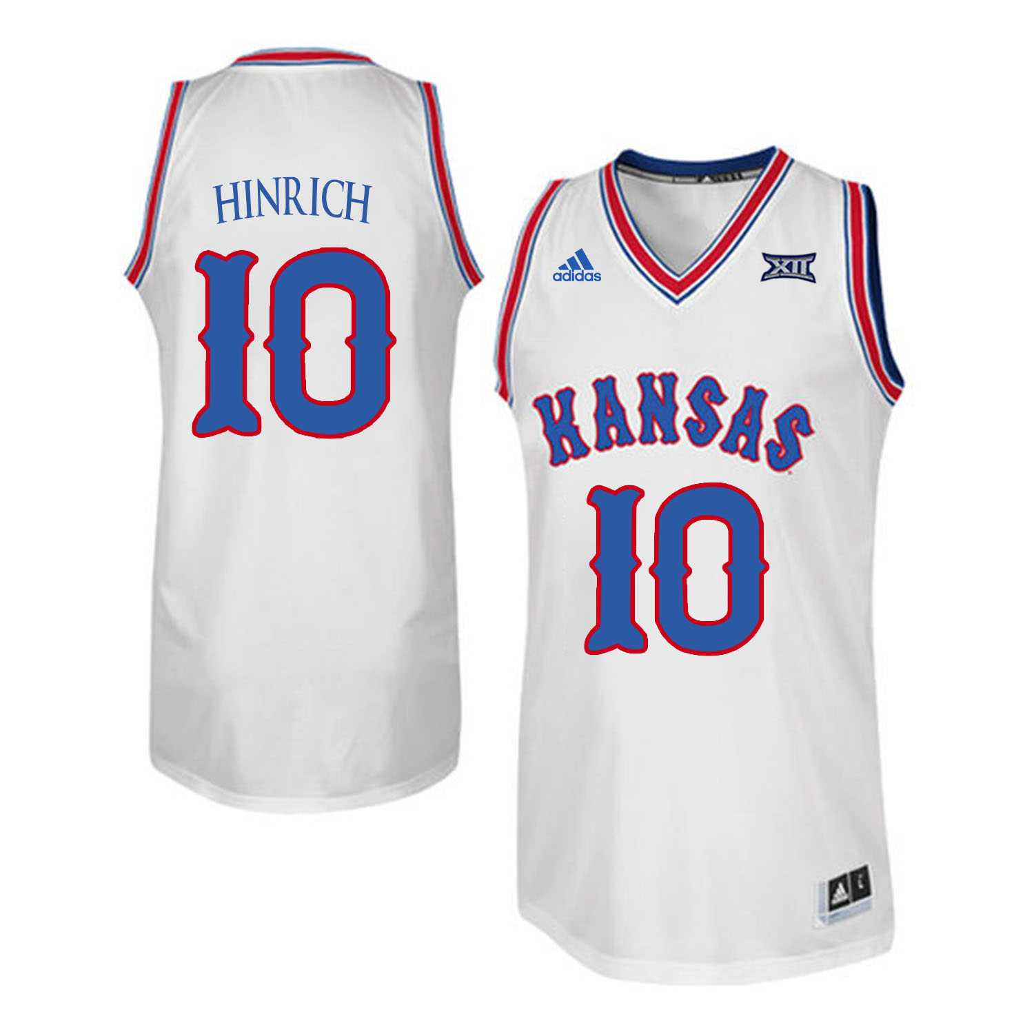Kansas Jayhawks 10 Kirk Hinrich White Throwback College Basketball Jersey Dzhi